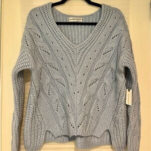 Anthropologie light blue pullover